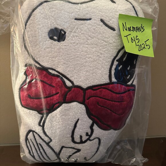 Snoopy With Red Bow Holiday Decorative Pillow NWT in Bag 13 x 17" - Picture 2 of 4
